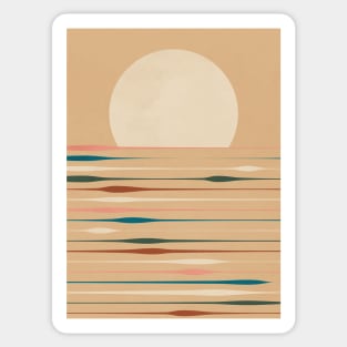 Sunset Modern - Colorful Lines 2 Sticker